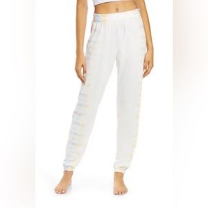 P.J. Salvage PJ Ivory Sunset Tie Dye French Terry Joggers. Pajama Pants, XL